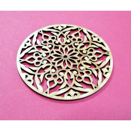 Embellissement décoratif en bois de forme ronde Embellissement décoratif en bois de forme ronde