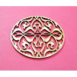 Embellissement décoratif en bois de forme ronde