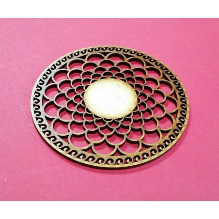 Embellissement décoratif en bois de forme ronde Embellissement décoratif en bois de forme ronde