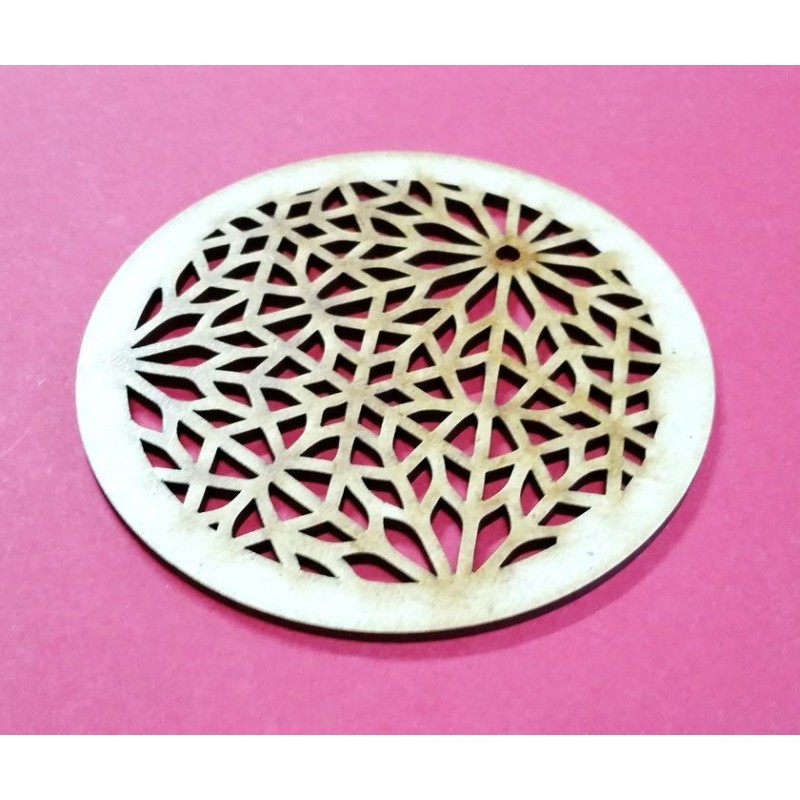 Embellissement décoratif en bois de forme ronde