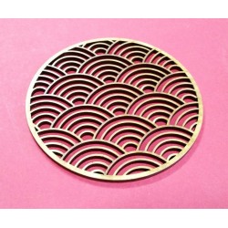 Embellissement décoratif en bois de forme ronde
