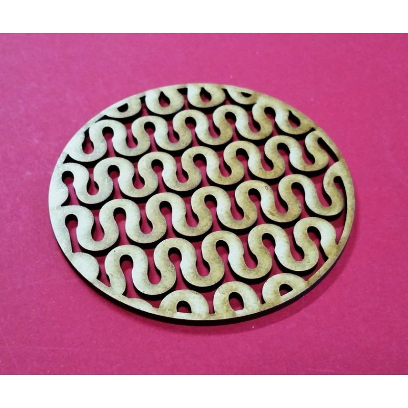 Embellissement décoratif en bois de forme ronde