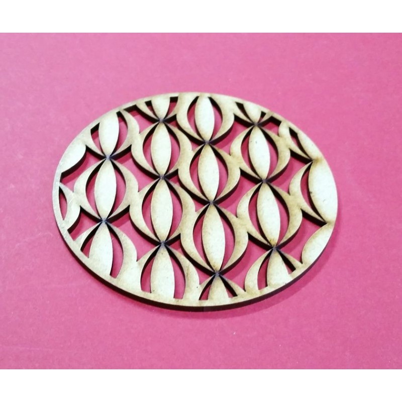 Embellissement décoratif en bois de forme ronde