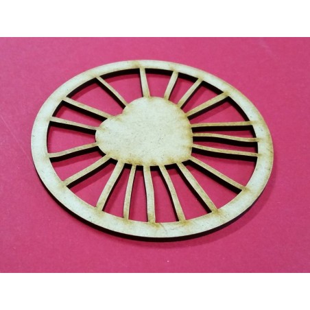 Embellissement décoratif en bois de forme ronde Embellissement décoratif en bois de forme ronde