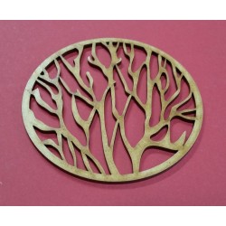 Embellissement décoratif en bois de forme ronde