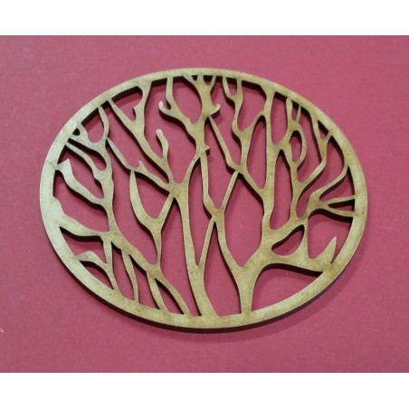 Embellissement décoratif en bois de forme ronde Embellissement décoratif en bois de forme ronde