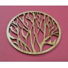 Embellissement décoratif en bois de forme ronde