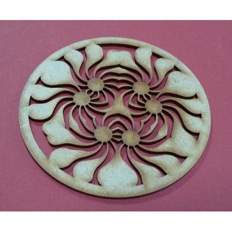 Embellissement décoratif en bois de forme ronde Embellissement décoratif en bois de forme ronde