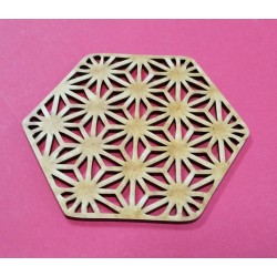 Embellissement décoratif en bois de forme ronde