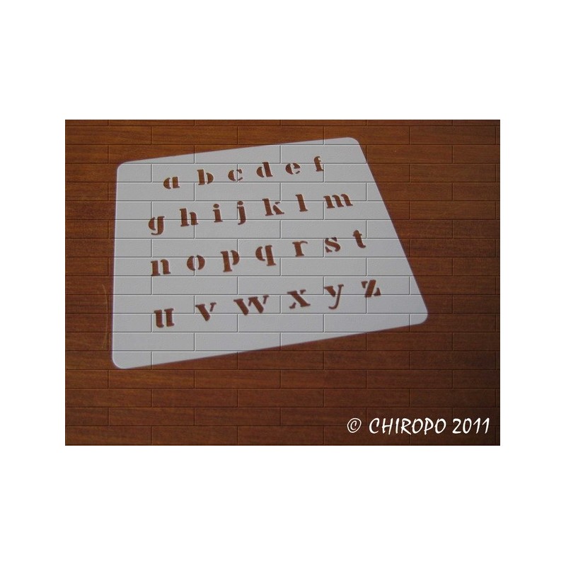 Pochoir alphabet - Billie minuscule - 1cm (0639)