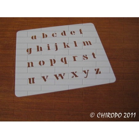 Pochoir alphabet - Billie minuscule - 1cm (0639) Pochoir alphabet - Billie minuscule - 1cm (0639)