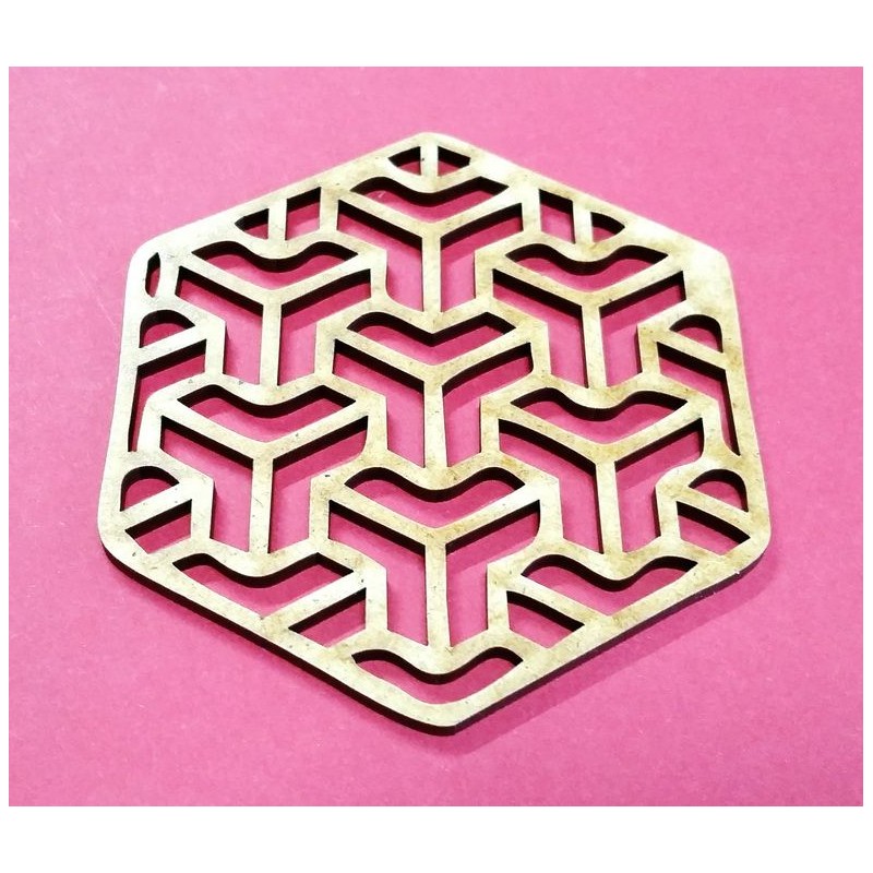 Embellissement décoratif en bois de forme ronde Embellissement décoratif en bois de forme ronde