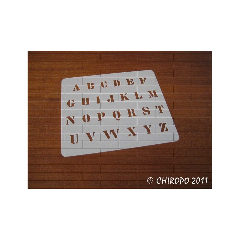 Pochoir alphabet - Billie majuscule - 1cm (0640)