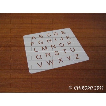 Pochoir alphabet - Arial majuscule - 1cm (0647) Pochoir alphabet - Arial majuscule - 1cm (0647)