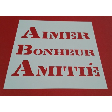 Pochoir Déco mots 1