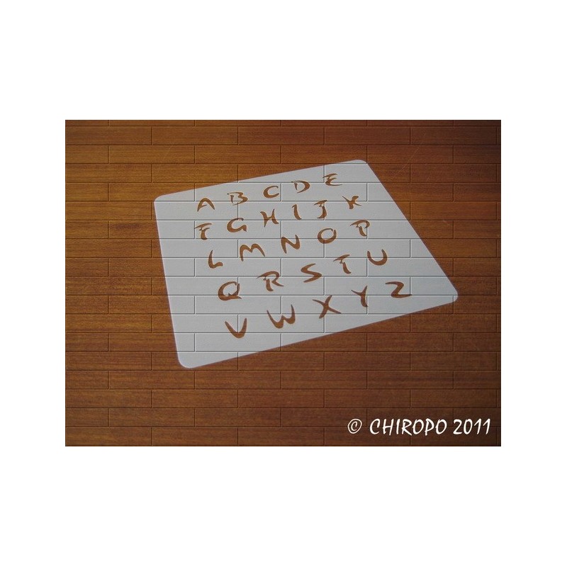 Pochoir alphabet - Arabo majuscule - 1cm (0216)