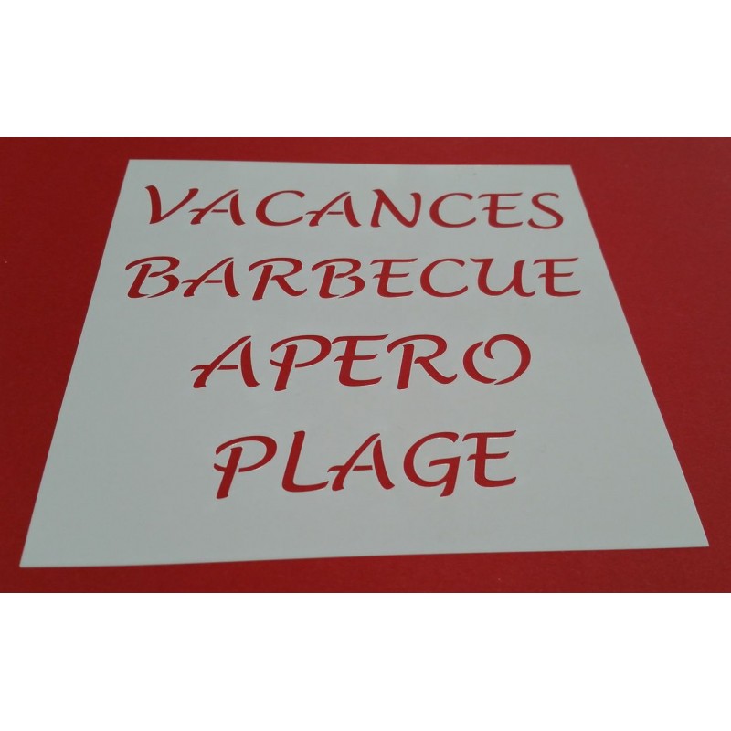 Pochoir Déco mots 5