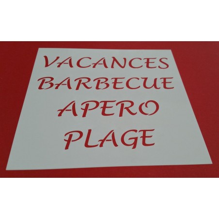 Pochoir Déco mots 5