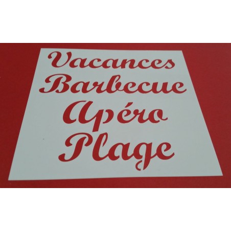 Pochoir Déco mots 4