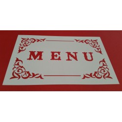 Pochoir Déco menu 1