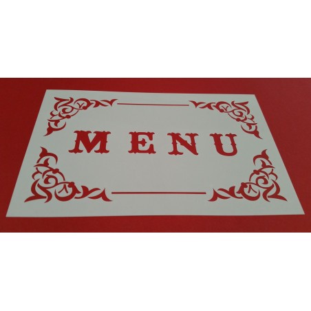 Pochoir Déco menu 1