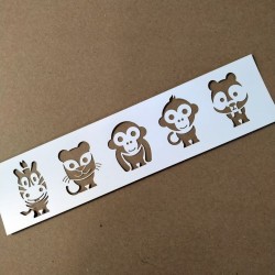 Pochoir mini frise jungle