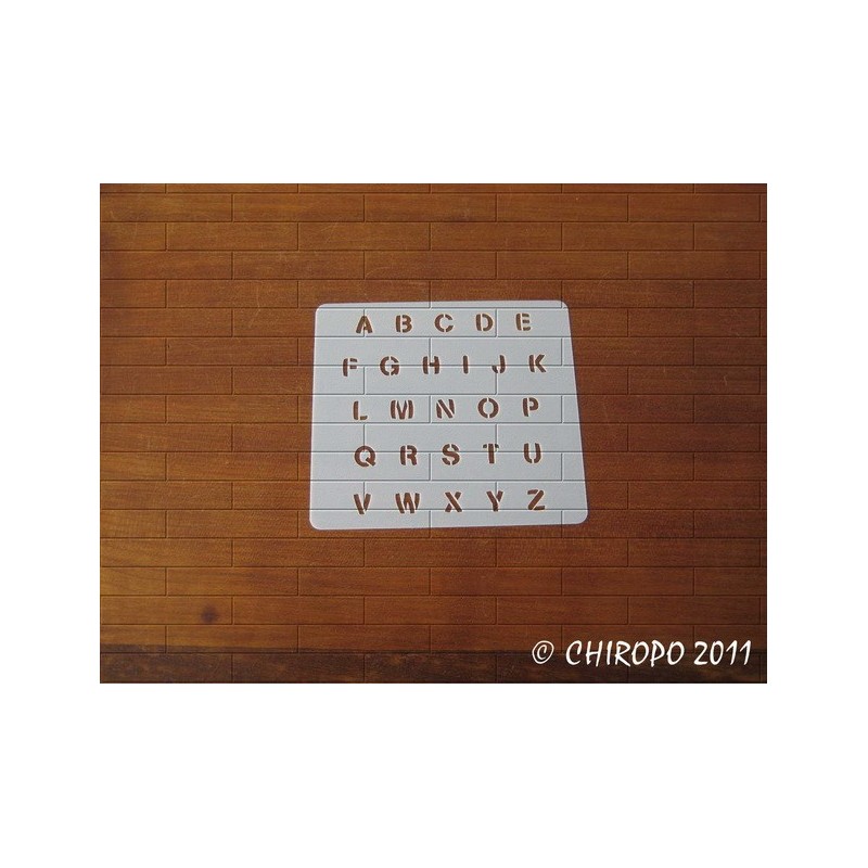 Pochoir alphabet - Stencilia majuscule - 1cm (0228)