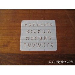 Pochoir alphabet - Wasabi majuscule - 1cm (0222)