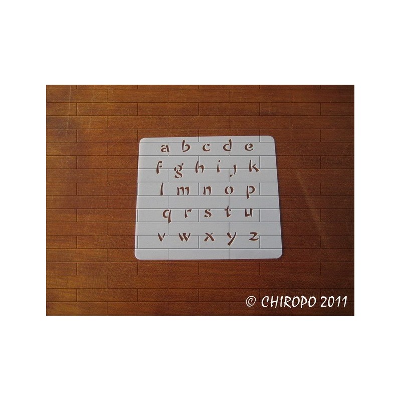 Pochoir alphabet - Chowfun minuscule - 1cm (0237)