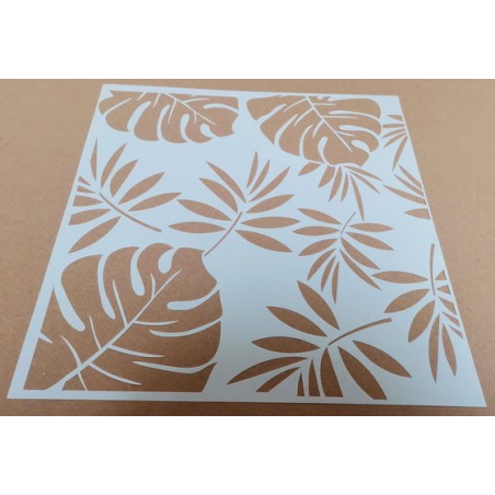 Pochoir Feuilles tropicales