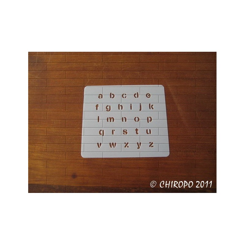 Pochoir alphabet - Stencilia minuscule - 1cm (0230)