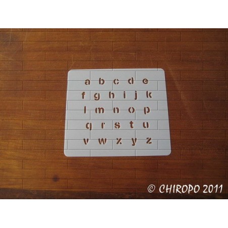 Pochoir alphabet - Stencilia minuscule - 1cm (0230)