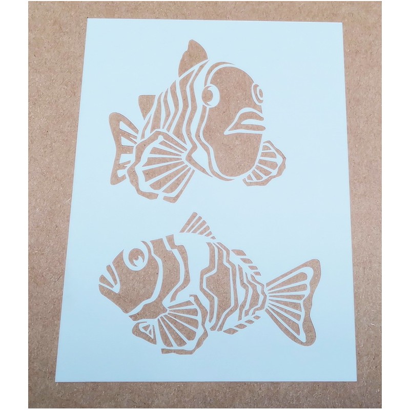 Pochoir Poissons Exotiques
