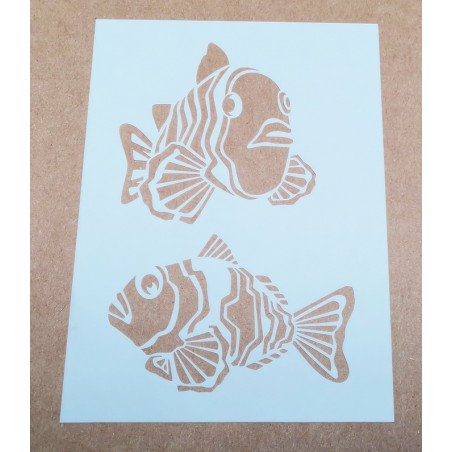 Pochoir Poissons Exotiques