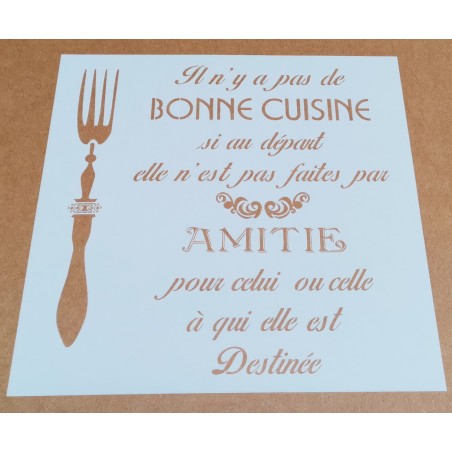 Pochoir Déco Texte Cuisine