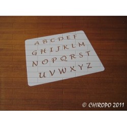 Pochoir alphabet - Lucida majuscule - 1cm (0384)