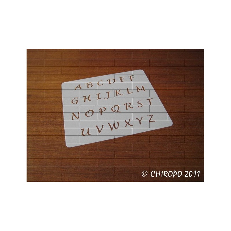 Pochoir alphabet - Lucida majuscule - 1cm (0384)