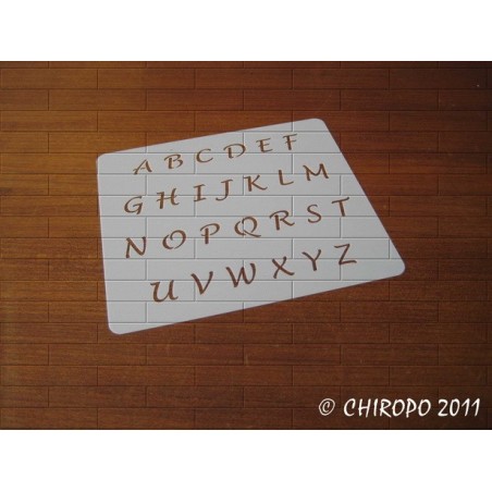 Pochoir alphabet - Lucida majuscule - 1cm (0384)