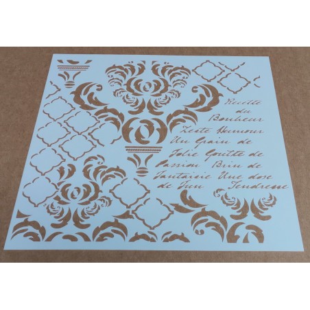 Pochoir Déco Baroque avec écriture