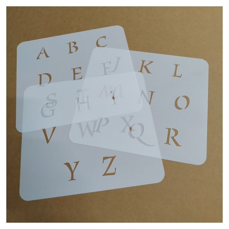 Pochoir Alphabet 4cm - Lucida majuscule