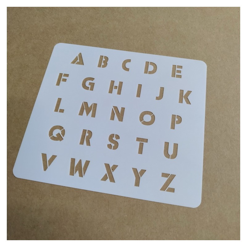 Pochoir Alphabet 1cm - IBCM majuscule