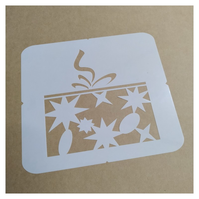 Pochoir Cadeau de noël