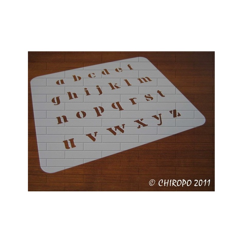 Pochoir alphabet - Billie minuscule - 2cm (0639)