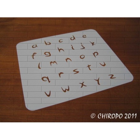 Pochoir alphabet - Arabo minuscule - 2cm (0213) Pochoir alphabet - Arabo minuscule - 2cm (0213)
