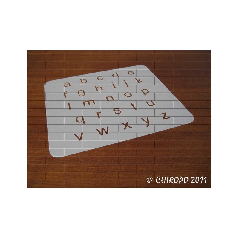 Pochoir alphabet - Arial minuscule - 2cm (0646) Pochoir alphabet - Arial minuscule - 2cm (0646)