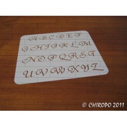 Pochoir alphabet - Courbes majuscule - 2cm (0645)