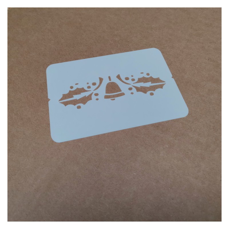 Pochoir Feuilles de gui Cloche