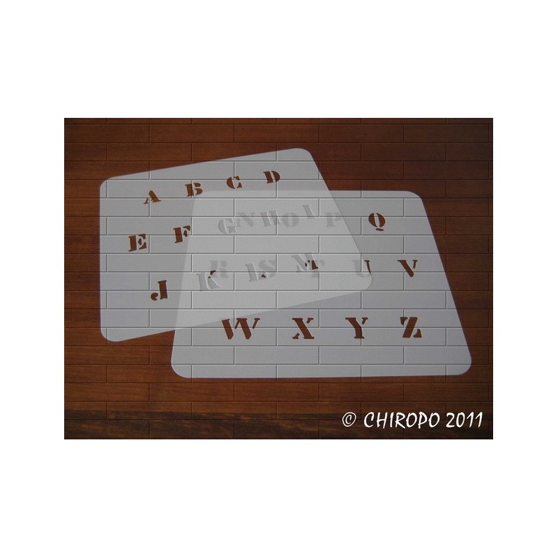 Pochoir alphabet - Billie majuscule - 2cm (0640) Pochoir alphabet - Billie majuscule - 2cm (0640)