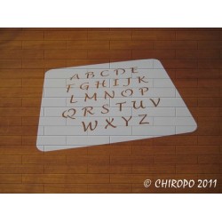 Pochoir alphabet - Lucida majuscule - 2cm (0384)