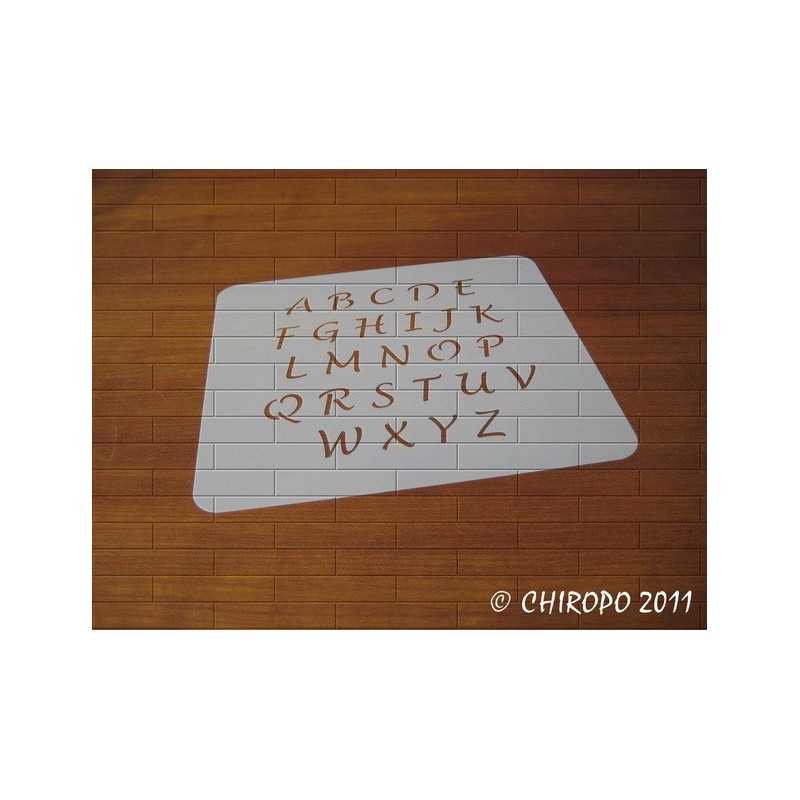 Pochoir alphabet - Lucida majuscule - 2cm (0384)